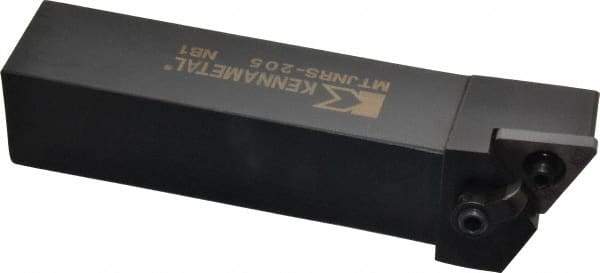 Kennametal - MTJN, Right Hand Cut, 3° Lead Angle, 1-1/4" Shank Height x 1-1/4" Shank Width, Negative Rake Indexable Turning Toolholder - 6" OAL, TN..54. Insert Compatibility, Series Kenloc - Americas Industrial Supply