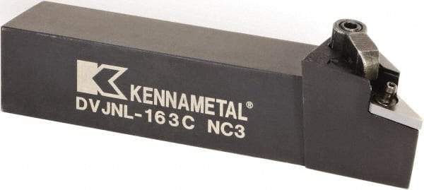 Kennametal - DVJN, Right Hand Cut, 3/4" Shank Height x 3/4" Shank Width, Negative Rake Indexable Turning Toolholder - 4-1/2" OAL, VN.. 332 Insert Compatibility, Series Kenclamp - Americas Industrial Supply