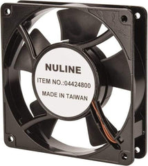 Value Collection - 115 Volts, AC, 81 CFM, Square Tube Axial Fan - 0.15 Amp Rating, 2,600 to 3,600 RPM, 4.7" High x 4.7" Wide x 1" Deep - Americas Industrial Supply