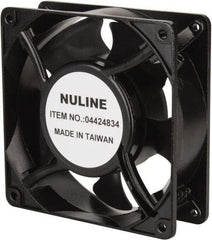 Value Collection - 230 Volts, AC, 105 CFM, Square Tube Axial Fan - 0.12 Amp Rating, 2,600 to 3,100 RPM, 4.7" High x 4.7" Wide x 1-1/2" Deep - Americas Industrial Supply