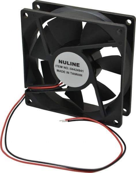 Value Collection - 24 Volts, DC, 50.5 CFM, Square Tube Axial Fan - 0.14 Amp Rating, 2,200 to 2,500 RPM, 3.62" High x 3.62" Wide x 1" Deep - Americas Industrial Supply