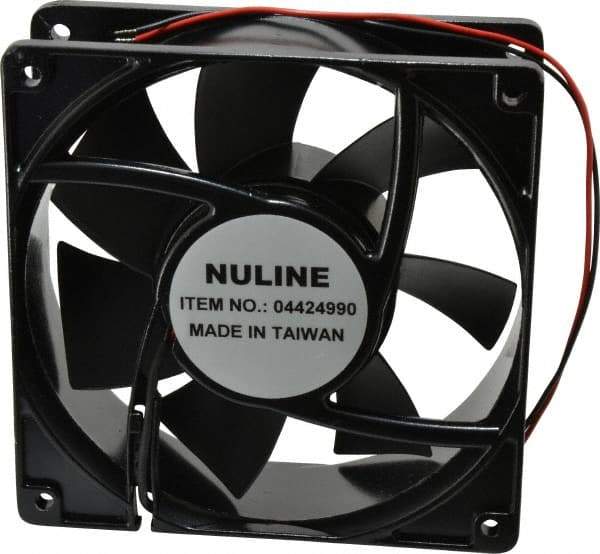 Value Collection - 24 Volts, DC, 145 CFM, Square Tube Axial Fan - 0.8 Amp Rating, 2,600 to 2,900 RPM, 4.7" High x 4.7" Wide x 1-1/2" Deep - Americas Industrial Supply