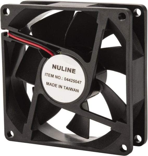 Value Collection - 24 Volts, DC, 37.5 CFM, Square Tube Axial Fan - 0.13 Amp Rating, 2,700 to 3,000 RPM, 3.15" High x 3.15" Wide x 1" Deep - Americas Industrial Supply