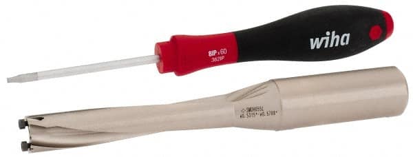 Sumitomo - 13.5 to 14.5mm Diam, 5xD, 3.15" Max Depth, 3/4" Shank Diam, 3.708" Flute, 5.708" OAL, Replaceable Tip Drill - SMDT Insert, SMDH Toolholder, Series SMD - Americas Industrial Supply