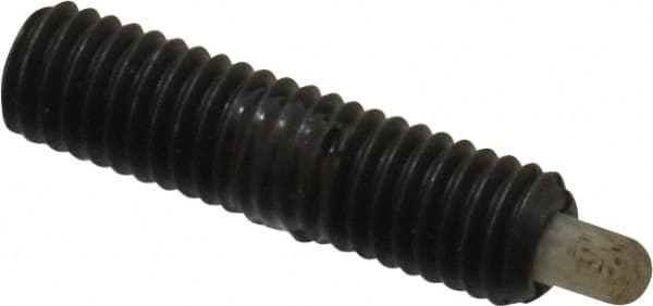 Gibraltar - 10-32, 3/4" Thread Length, 1/8" Plunger Projection, Steel Threaded Spring Plunger - 0.09 - 0.092" Max Plunger Diam, 3/4" Plunger Length, 1.3 Lb Init End Force, 2.7 Lb Final End Force - Americas Industrial Supply