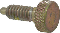 Gibraltar - 1/4-20, 1/2" Thread Length, 0.123" Max Plunger Diam, 1 Lb Init to 4 Lb Final End Force, Knob Handle Plunger - Knurled Knob, 0.79" Body Length, 1/2" Length Under Head/Shoulder, 1/8" Plunger Projection - Americas Industrial Supply