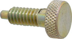 Gibraltar - 1/4-20, 0.4" Thread Length, 0.123 to 1/8" Max Plunger Diam, 0.5 Lb Init to 2 Lb Final End Force, Locking Knob Handle Plunger - Knurled Knob, 0.53" Length Under Head/Shoulder, 1/8" Plunger Projection - Americas Industrial Supply