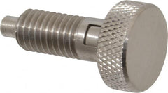 Gibraltar - 1/2-13, 0.65" Thread Length, 1/4 to 1/4" Max Plunger Diam, 0.5 Lb Init to 4 Lb Final End Force, Locking Knob Handle Plunger - Knurled Knob, 0.9" Length Under Head/Shoulder, 1/4" Plunger Projection - Americas Industrial Supply