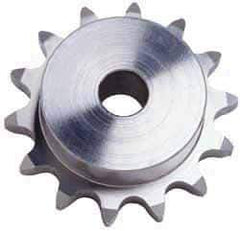 U.S. Tsubaki - 16 Teeth, 3/8" Chain Pitch, Chain Size 35, Plain Bore Sprocket - 1/2" Bore Diam, 1.922" Pitch Diam, 2.11" Outside Diam - Americas Industrial Supply