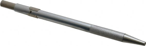 Made in USA - 5-1/2" OAL Retractable Pocket Scriber - Aluminum with Hardened Steel Point - Americas Industrial Supply