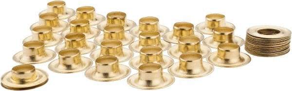 General - 1/2" ID, 1/2" Length Under Flange, Brass Grommet - Uncoated Grommet, Uncoated Washer - Americas Industrial Supply