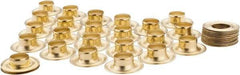 General - 1/2" ID, 1/2" Length Under Flange, Brass Grommet - Uncoated Grommet, Uncoated Washer - Americas Industrial Supply