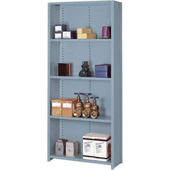Lyon - 5 Shelf, 900 Lb. Capacity, Closed Shelving Starter Unit - 36 Inch Wide x 18 Inch Deep x 84 Inch High, Gray - Americas Industrial Supply