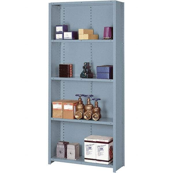 Lyon - 5 Shelf, 1,300 Lb. Capacity, Closed Shelving Starter Unit - 36 Inch Wide x 12 Inch Deep x 84 Inch High, Gray - Americas Industrial Supply