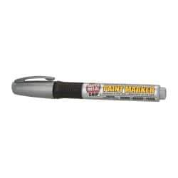 Super Met-Al - Metallic Silver Paint Marker - Fiber Tip, Oil Based - Americas Industrial Supply