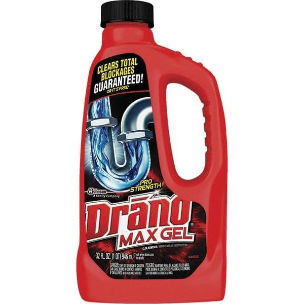 Drano - 32 oz Gel Drain Cleaner - Unscented, Bottle - Americas Industrial Supply
