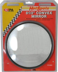 Value Collection - Automotive Full Size Convex Round Mirror with L Bracket - Black, 8-1/2" Mirror Diam - Americas Industrial Supply