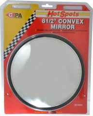 Value Collection - Automotive Full Size Convex Round Mirror with L Bracket - Stainless Steel, 8-1/2" Mirror Diam - Americas Industrial Supply