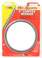 Value Collection - Automotive Full Size Convex Round Mirror with L Bracket - Black, 5" Mirror Diam - Americas Industrial Supply
