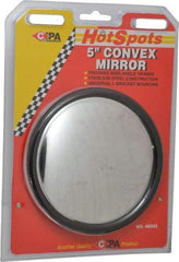 Value Collection - Automotive Full Size Convex Round Mirror with L Bracket - Stainless Steel, 5" Mirror Diam - Americas Industrial Supply