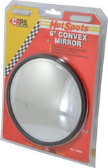 Value Collection - Automotive Full Size Convex Round Mirror with L Bracket - Black, 6" Mirror Diam - Americas Industrial Supply