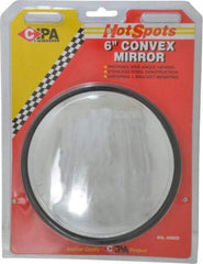 Value Collection - Automotive Full Size Convex Round Mirror with L Bracket - Stainless Steel, 6" Mirror Diam - Americas Industrial Supply