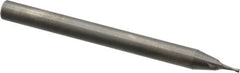 RobbJack - 0.023", 0.0345" LOC, 1/8" Shank Diam, 1-1/2" OAL, 2 Flute, Solid Carbide Square End Mill - Single End, Uncoated, Spiral Flute, 30° Helix, Centercutting, Right Hand Cut, Right Hand Flute, Series SS-2 - Americas Industrial Supply