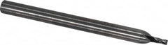 RobbJack - 0.047", 0.0705" LOC, 1/8" Shank Diam, 1-1/2" OAL, 4 Flute, Solid Carbide Square End Mill - Single End, Uncoated, Spiral Flute, 30° Helix, Centercutting, Right Hand Cut, Right Hand Flute, Series SS-4 - Americas Industrial Supply