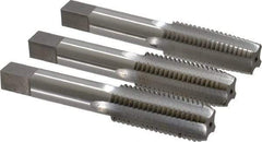 Interstate - 11/16-11 UNS, 4 Flute, Bottoming, Plug & Taper, Bright Finish, High Speed Steel Tap Set - Right Hand Cut, 4-1/32" OAL, 1-13/16" Thread Length - Americas Industrial Supply