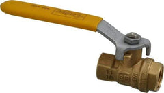Parker - 3/8" Pipe, Brass Standard Ball Valve - 2 Piece, Inline - One Way Flow, FNPT x FNPT Ends, Lever Handle, 600 WOG, 150 WSP - Americas Industrial Supply