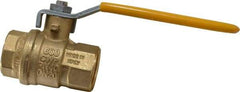 Parker - 3/4" Pipe, Brass Standard Ball Valve - 2 Piece, Inline - One Way Flow, FNPT x FNPT Ends, Lever Handle, 600 WOG, 150 WSP - Americas Industrial Supply