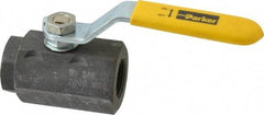 Parker - 3/4" Pipe, Carbon Steel Standard Ball Valve - 2 Piece, Inline - One Way Flow, FNPT x FNPT Ends, Lever Handle, 2,000 WOG, 150 WSP - Americas Industrial Supply