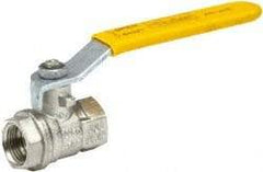 Parker - 3/4" Pipe, Brass Standard Ball Valve - 2 Piece, Inline - One Way Flow, FBSPP x FBSPP Ends, Lever Handle, 435 WOG - Americas Industrial Supply