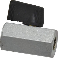 Midwest Control - 1/8" Pipe, Brass Miniature Ball Valve - Inline - One Way Flow, FNPT x FNPT Ends, Wedge Handle, 450 WOG - Americas Industrial Supply