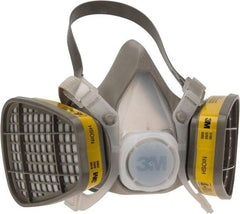 3M - Size S, Thermoplastic Elastomer, Half Mask Facepiece Respirator Assembly - Protection from Organic Vapor, 4 Point Suspension - Americas Industrial Supply