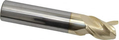 Accupro - 3/4", 1" LOC, 3/4" Shank Diam, 4" OAL, 3 Flute, Solid Carbide Square End Mill - Single End, ZrN Finish, Spiral Flute, Variable° Helix, Centercutting, Right Hand Cut, Right Hand Flute - Americas Industrial Supply