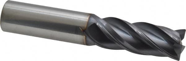 Accupro - 5/8", 4 Flute, Single End, Solid Carbide, Corner Chamfer End Mill - 3-1/2" OAL, Right Hand Flute, 1-5/8" LOC, Right Hand Cut - Americas Industrial Supply