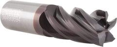 Accupro - 1", 2" LOC, 1" Shank Diam, 4" OAL, 5 Flute, Solid Carbide Square End Mill - Single End, AlTiN Finish, Spiral Flute, Variable° Helix, Centercutting, Right Hand Cut, Right Hand Flute - Americas Industrial Supply