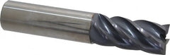 Accupro - 3/4", 1-5/8" LOC, 3/4" Shank Diam, 4" OAL, 5 Flute, Solid Carbide Square End Mill - Single End, AlTiN Finish, Spiral Flute, Variable° Helix, Centercutting, Right Hand Cut, Right Hand Flute - Americas Industrial Supply