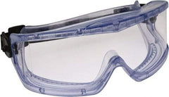 Uvex - Size Universal, Clear Polycarbonate Anti-Fog & Scratch Resistant Lens, Safety Goggles - Indirect Vent, Clear Frame, Over the Glass Style - Americas Industrial Supply