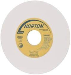 Norton - 6" Diam x 1-1/4" Hole x 1/8" Thick, L Hardness, 150 Grit Surface Grinding Wheel - Aluminum Oxide, Type 1, Very Fine Grade, 4,140 Max RPM, Vitrified Bond, No Recess - Americas Industrial Supply