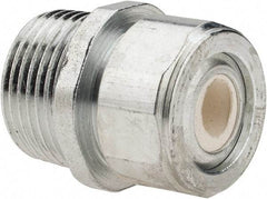 Cooper Crouse-Hinds - 1/4 to 0.35" Cable Capacity, Liquidtight, Straight Strain Relief Cord Grip - 3/4 NPT Thread, 1-5/16" Long, Steel - Americas Industrial Supply