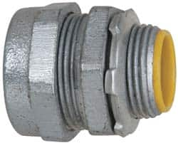 Cooper Crouse-Hinds - 3/4" Trade, Malleable Iron Compression Straight Rigid/Intermediate (IMC) Conduit Connector - Insulated - Americas Industrial Supply