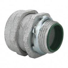 Cooper Crouse-Hinds - 1" Trade, Malleable Iron Compression Straight Rigid/Intermediate (IMC) Conduit Connector - Insulated - Americas Industrial Supply