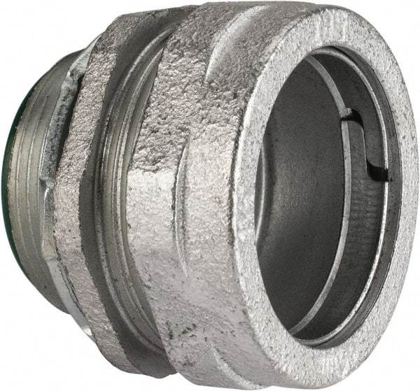 Cooper Crouse-Hinds - 1-1/2" Trade, Malleable Iron Compression Straight Rigid/Intermediate (IMC) Conduit Connector - Insulated - Americas Industrial Supply