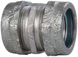 Cooper Crouse-Hinds - 1" Trade, Malleable Iron Compression Rigid/Intermediate (IMC) Conduit Coupling - Noninsulated - Americas Industrial Supply