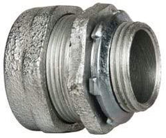 Cooper Crouse-Hinds - 1" Trade, Malleable Iron Compression Straight Rigid/Intermediate (IMC) Conduit Connector - Noninsulated - Americas Industrial Supply