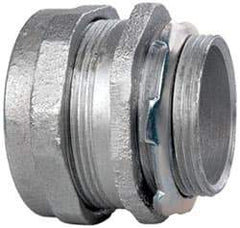 Cooper Crouse-Hinds - 1-1/2" Trade, Malleable Iron Compression Straight Rigid/Intermediate (IMC) Conduit Connector - Noninsulated - Americas Industrial Supply