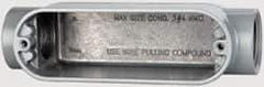 Cooper Crouse-Hinds - 1 Gang, (2) 1" Knockouts, Aluminum Rectangle Outlet Body - 6.44" Overall Height x 1.74" Overall Width x 1.9" Overall Depth - Americas Industrial Supply