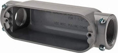 Cooper Crouse-Hinds - 1 Gang, (2) 1-1/4" Knockouts, Aluminum Rectangle Outlet Body - 8.45" Overall Height x 2.49" Overall Width x 2.73" Overall Depth - Americas Industrial Supply